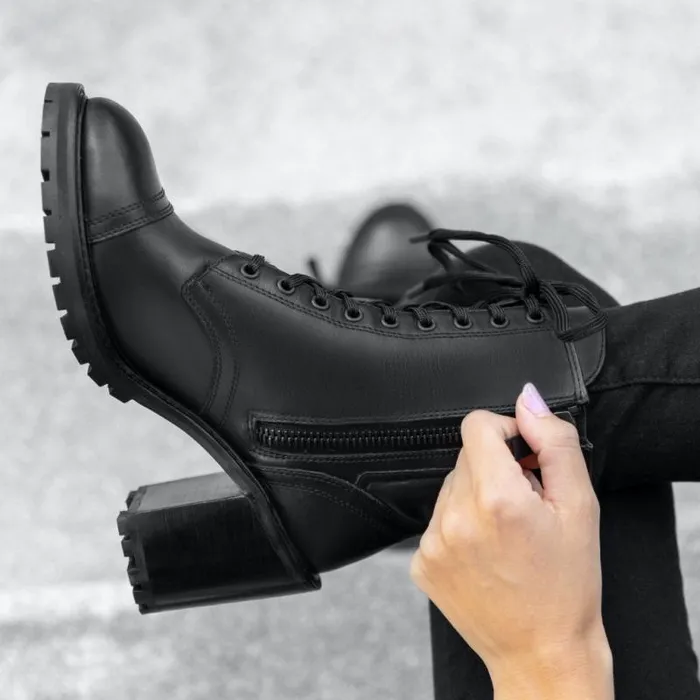 Thursday Boots LaceUp Rebel Black 8211 Women Thursday Boots LaceUp Rebel Black 8211 Women