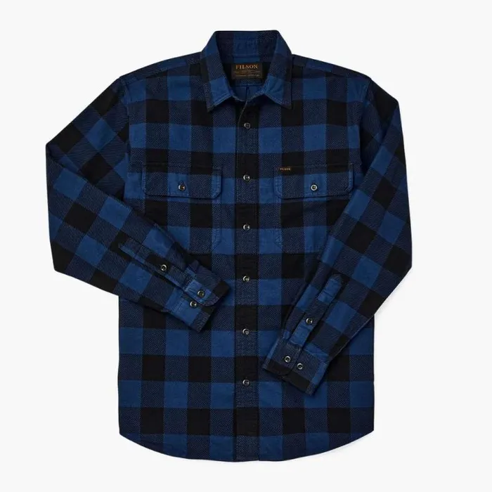 Thursday Boots Shirts and Apparel Filson Field Flannel Shirt Cobalt Blue Black 8211 Men