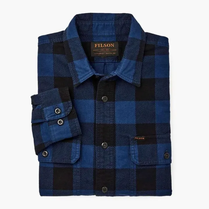 Thursday Boots Shirts and Apparel Filson Field Flannel Shirt Cobalt Blue Black 8211 Men Thursday Boots Shirts and Apparel Filson Field Flannel Shirt Cobalt Blue Black 8211 Men
