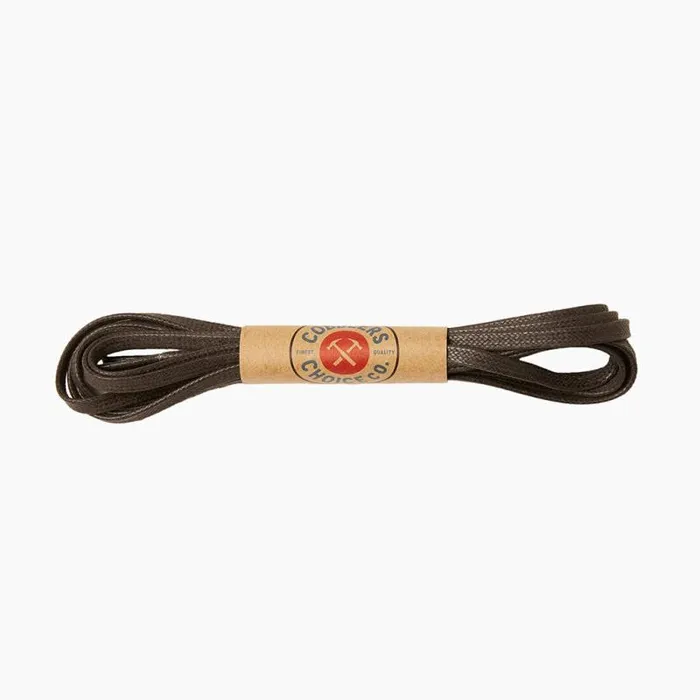 Thursday Boots Shoe Care and Laces Flat Waxed Cotton Laces Brown 8211 Men