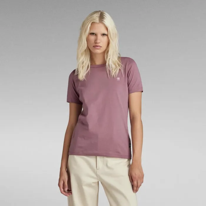 Tops and Tshirts Women GStar RAW Chest Logo Optic Slim Top Grape Shake