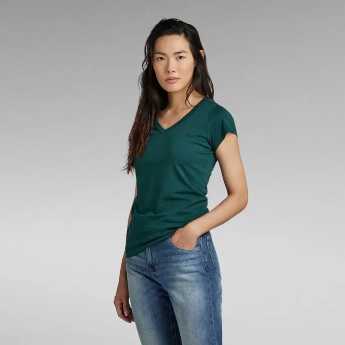 Tops and Tshirts Women GStar RAW Eyben Slim VNeck Top Vermont Pine