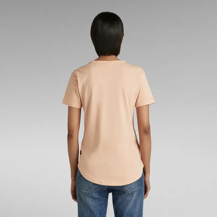 Tops and Tshirts Women GStar RAW Mysid Slim Graphic TShirt Peach Nougat