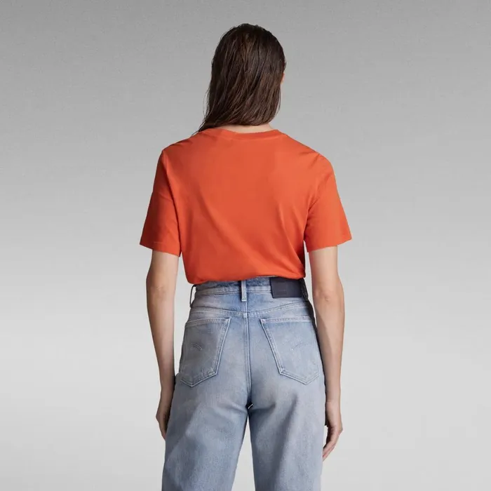 Tops and Tshirts Women GStar RAW Originals Label TShirt Paprika