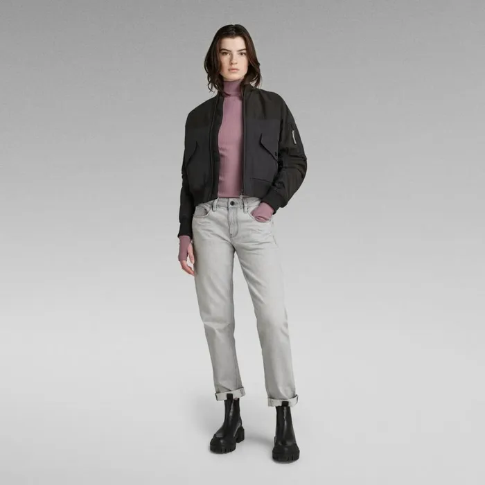 Tops and Tshirts Women GStar RAW Rib Mock Slim Top Grape Shake