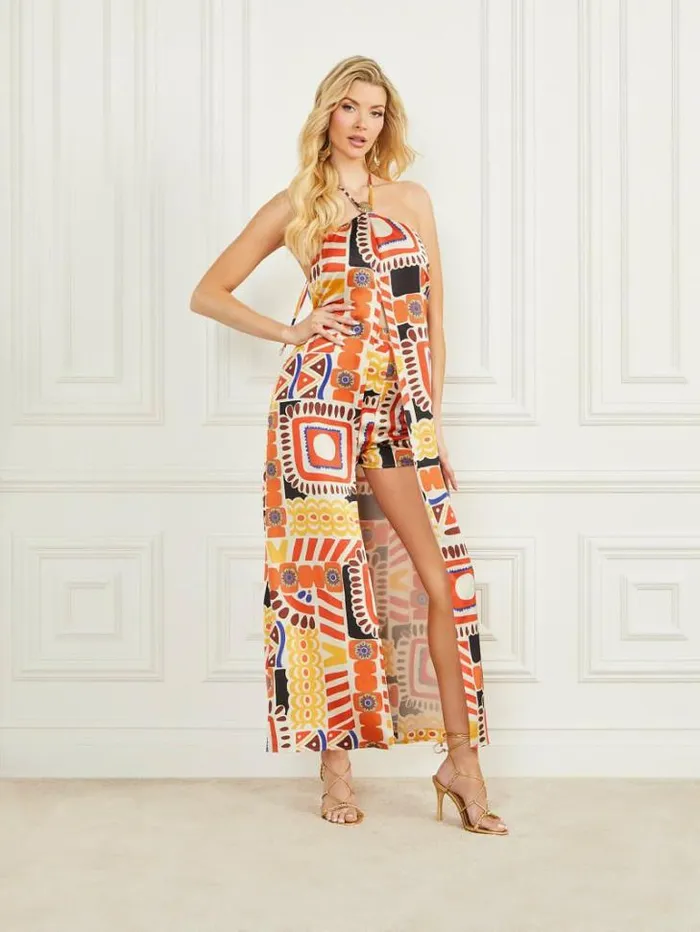Tops And Sweaters Women Marciano Carnivale Tunic Dress Carnivale Print Tops And Sweaters Women Marciano Carnivale Tunic Dress Carnivale Print