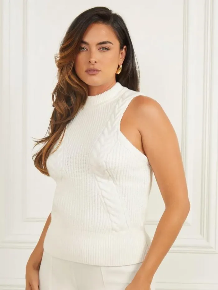 Tops And Sweaters Women Marciano Ozuna Sweater Vest Pale Pearl