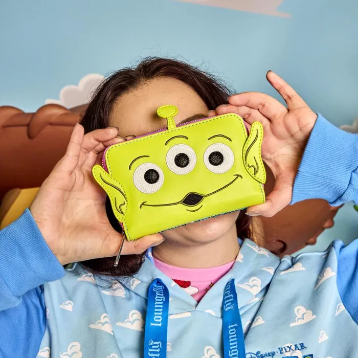 Toy Story Exclusive Alien Sequin Cosplay Zip Around Wallet Unisex Loungefly Bags and Wallets Toy Story Exclusive Alien Sequin Cosplay Zip Around Wallet Unisex Loungefly Bags and Wallets
