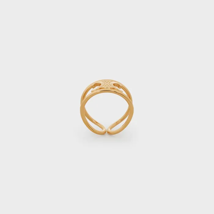 Triomphe Ring In Brass With Gold Finish Gold Women CELINE RINGS