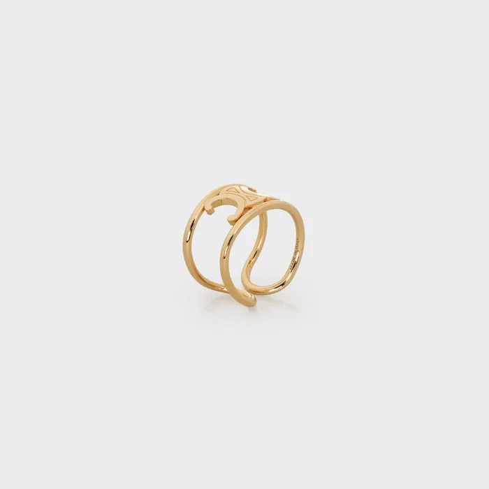 Triomphe Ring In Brass With Gold Finish Gold Women CELINE RINGS