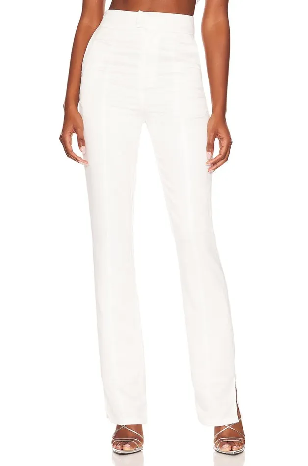Troy Split Hem Pant White Women Lovers and Friends Pants
