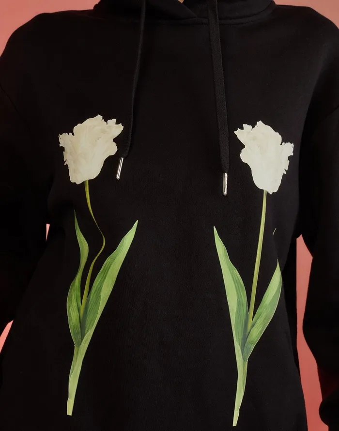 Tulip Hoodie 8211 Blkwt Women Cynthia Rowley Tops