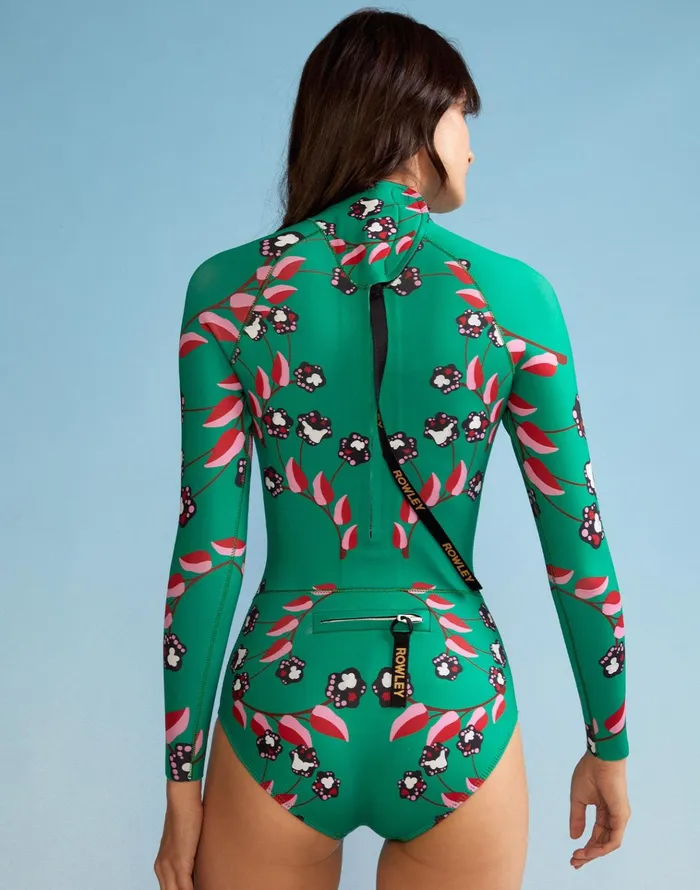 Vine Floral High Cut Wetsuit 8211 Grvflo Women Cynthia Rowley Surf and Swim