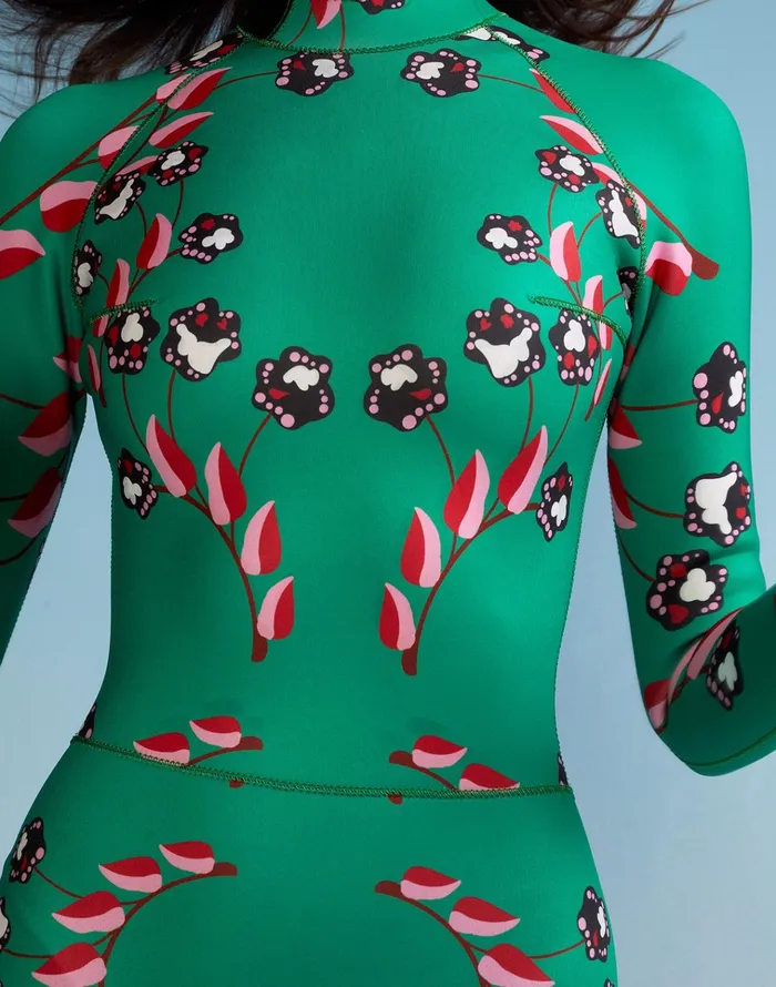 Vine Floral High Cut Wetsuit 8211 Grvflo Women Cynthia Rowley Surf and Swim