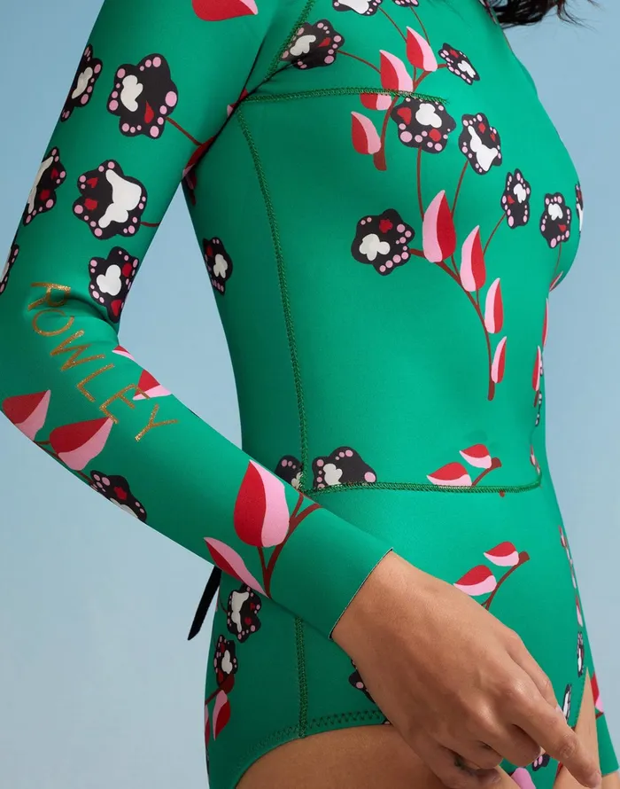 Vine Floral High Cut Wetsuit 8211 Grvflo Women Cynthia Rowley Surf and Swim