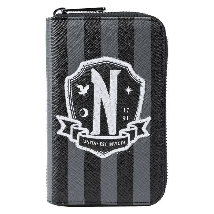 Wednesday Addams Exclusive Nevermore Zip Around Wallet Unisex Loungefly Bags and Wallets Wednesday Addams Exclusive Nevermore Zip Around Wallet Unisex Loungefly Bags and Wallets