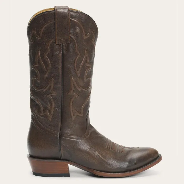 Western Men Stetson Carlisle Western Boots Distressed Brown