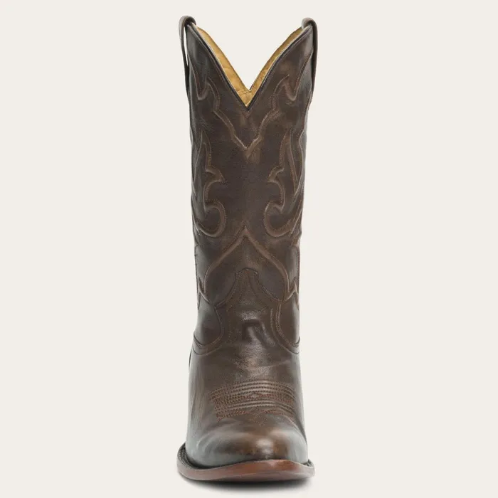 Western Men Stetson Carlisle Western Boots Distressed Brown
