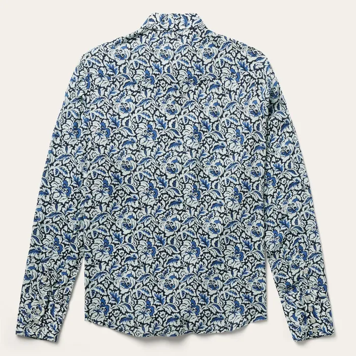 Western Shirts Women Stetson Indigo Tapestry Print Shirt Blue