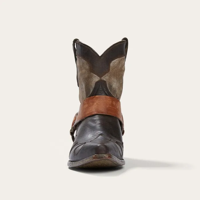 Western Women Stetson Jade Harness Ankle Boot Brown