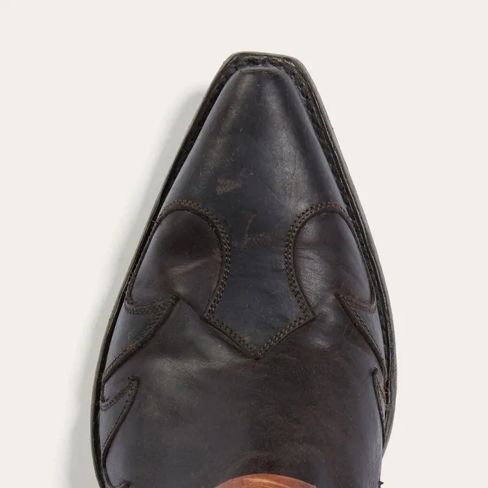 Western Women Stetson Jade Harness Ankle Boot Brown