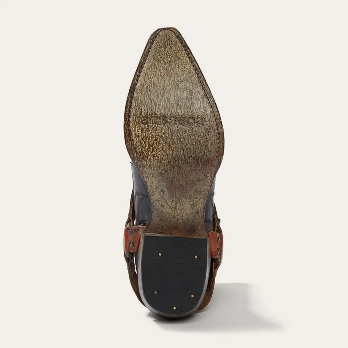 Western Women Stetson Jade Harness Ankle Boot Brown