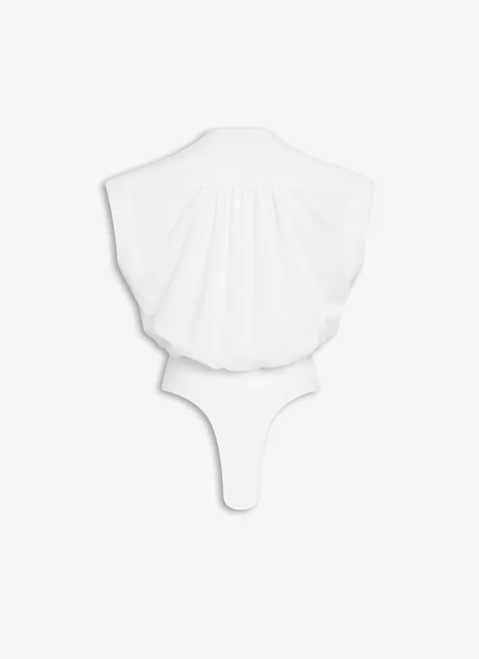 White DICKEY BODY SHIRT Women Alaa Bodysuits and Leggings