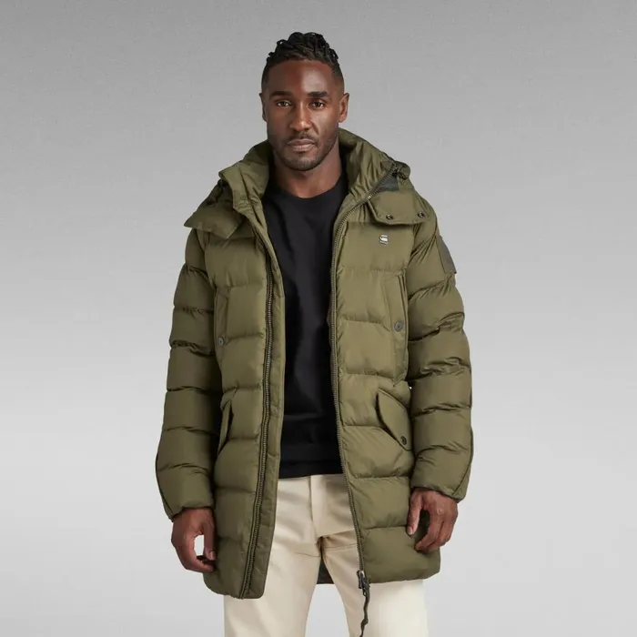 Winter Coats Men GStar RAW GWhistler Padded Hooded Parka Dark Olive