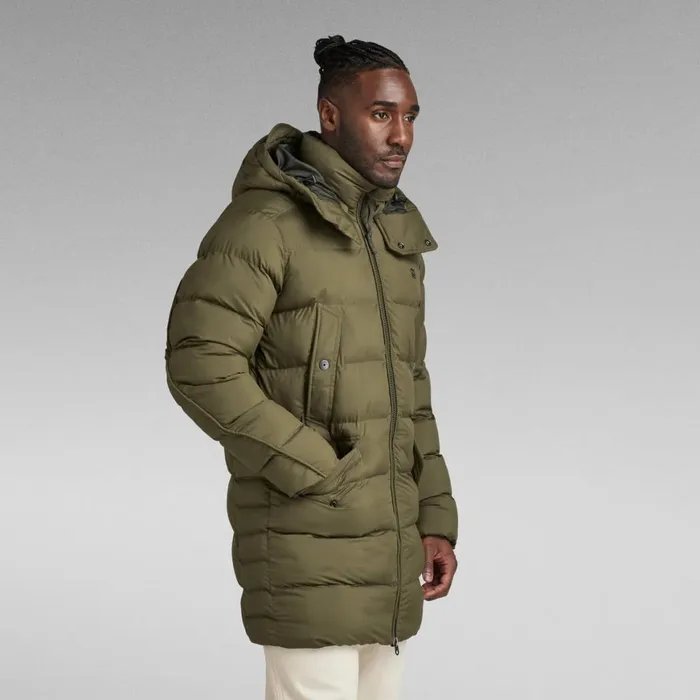Winter Coats Men GStar RAW GWhistler Padded Hooded Parka Dark Olive
