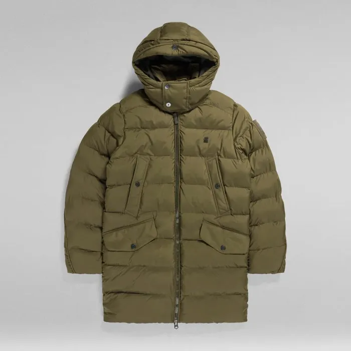 Winter Coats Men GStar RAW GWhistler Padded Hooded Parka Dark Olive