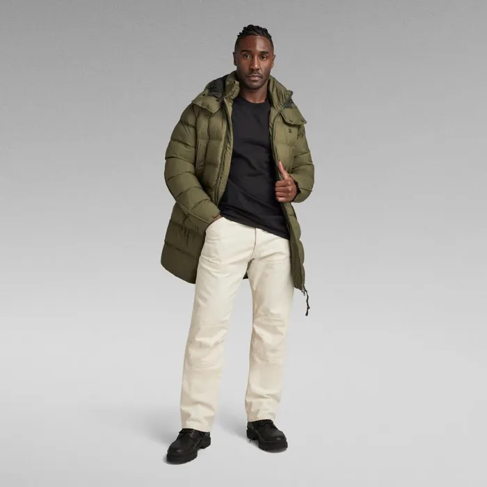 Winter Coats Men GStar RAW GWhistler Padded Hooded Parka Dark Olive