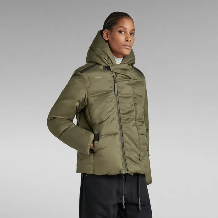 Winter Coats Women GStar RAW G 8211 Whistler Short Padded Jacket Shadow Olive