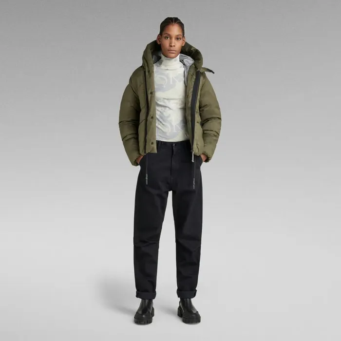 Winter Coats Women GStar RAW G 8211 Whistler Short Padded Jacket Shadow Olive