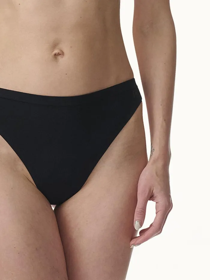 Wolford 3 Pck Co Blend Seamless String Black Women Panties