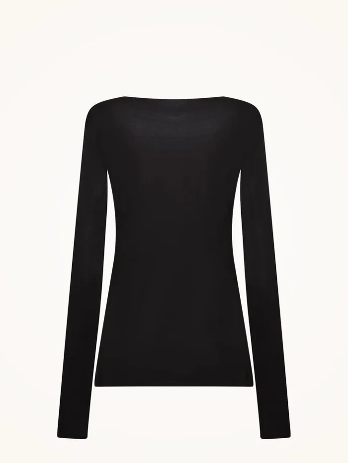 Wolford Aurora Pure Pullover Black Women Longsleeved Tops