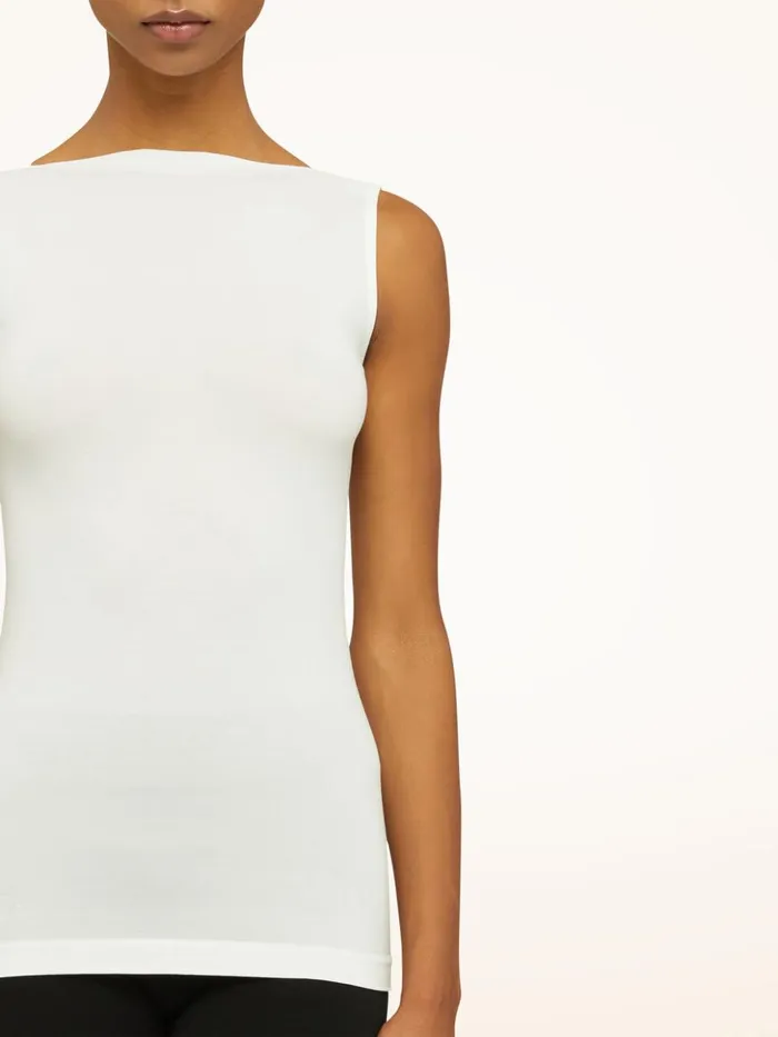 Wolford Aurora Top Sleeveless White Women Tops and Tshirts