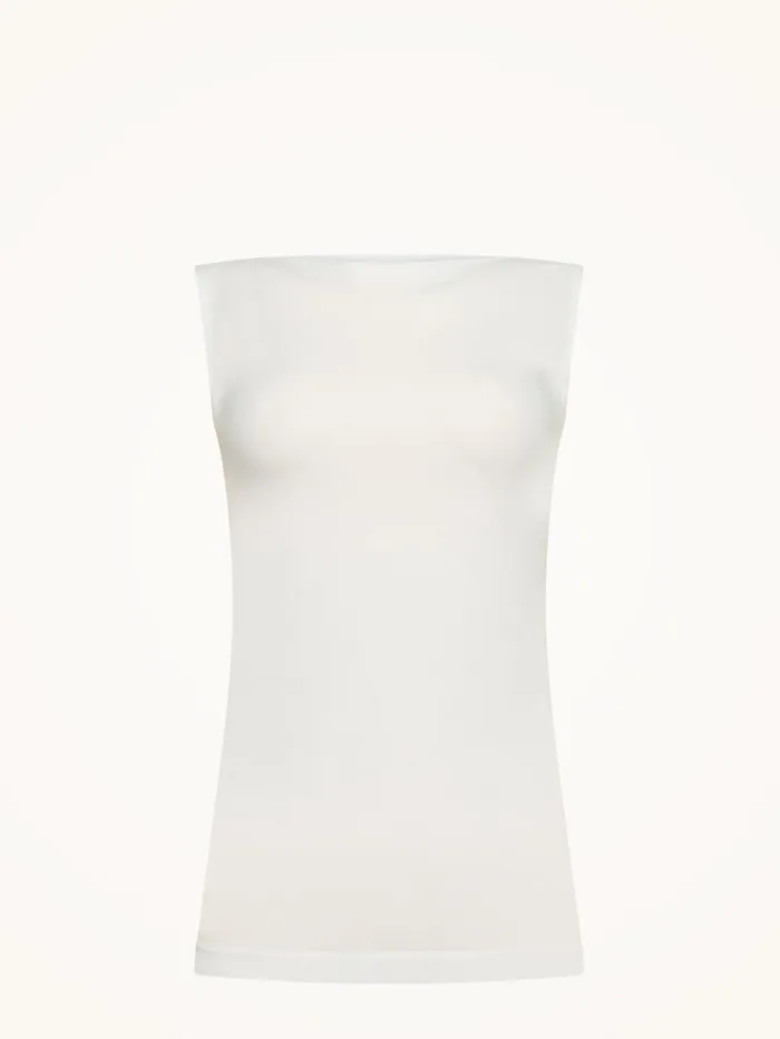 Wolford Aurora Top Sleeveless White Women Tops and Tshirts
