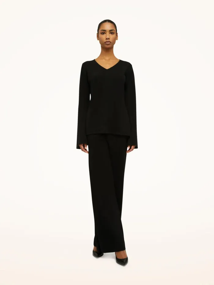 Wolford Cashmere A Shape Top Long Sleeves Black Women Tops and Tshirts