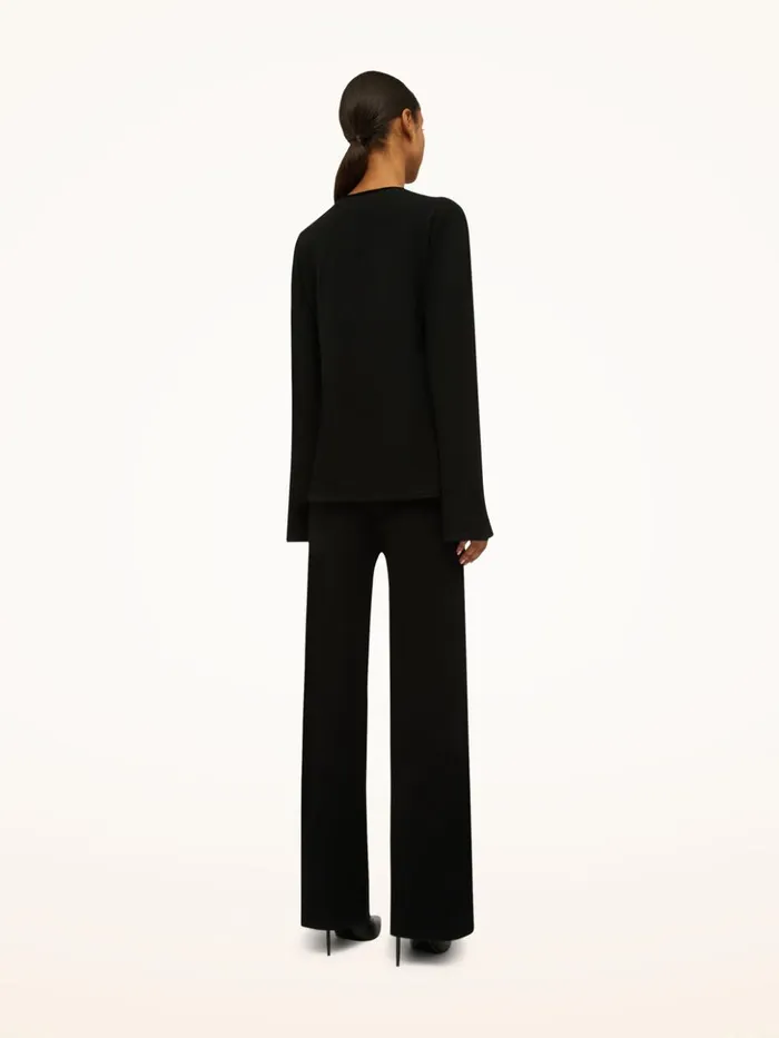 Wolford Cashmere A Shape Top Long Sleeves Black Women Tops and Tshirts