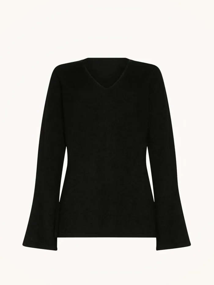 Wolford Cashmere A Shape Top Long Sleeves Black Women Tops and Tshirts