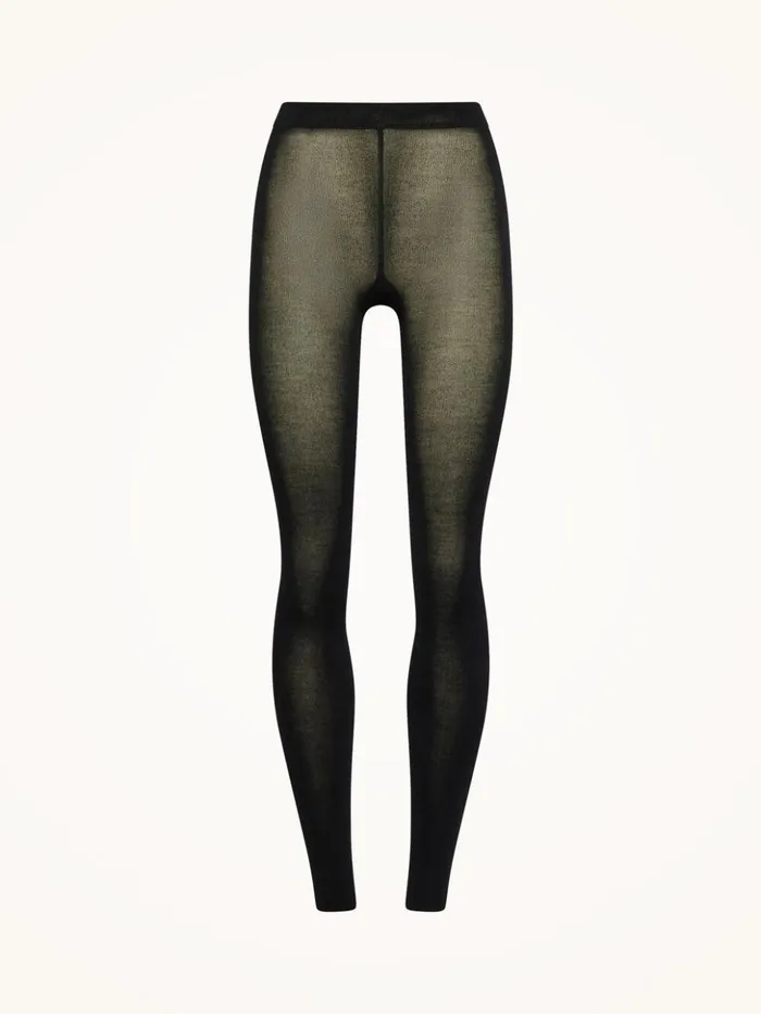 Wolford Cashmere Silk Tights Leggings Black Women Tights Leggings