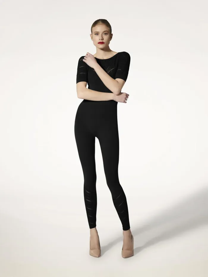 Wolford Holes Effect Leggings Black Women Outer Leggings