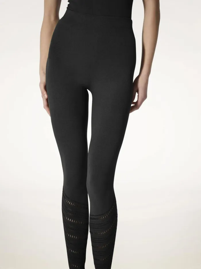 Wolford Holes Effect Leggings Black Women Outer Leggings