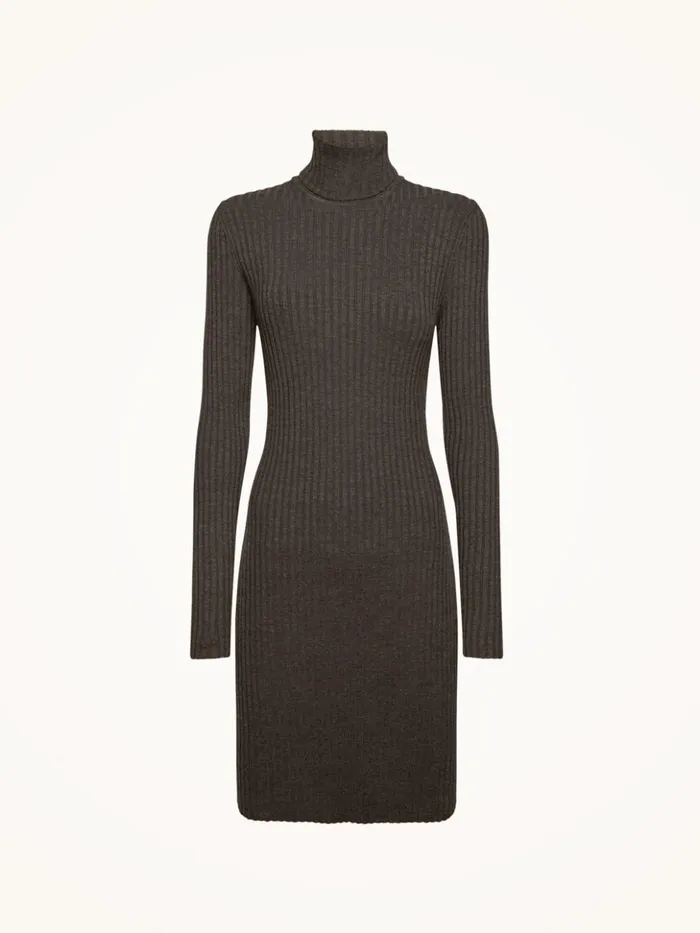Wolford Merino Rib Dress Umber Women Dresses and Skirts