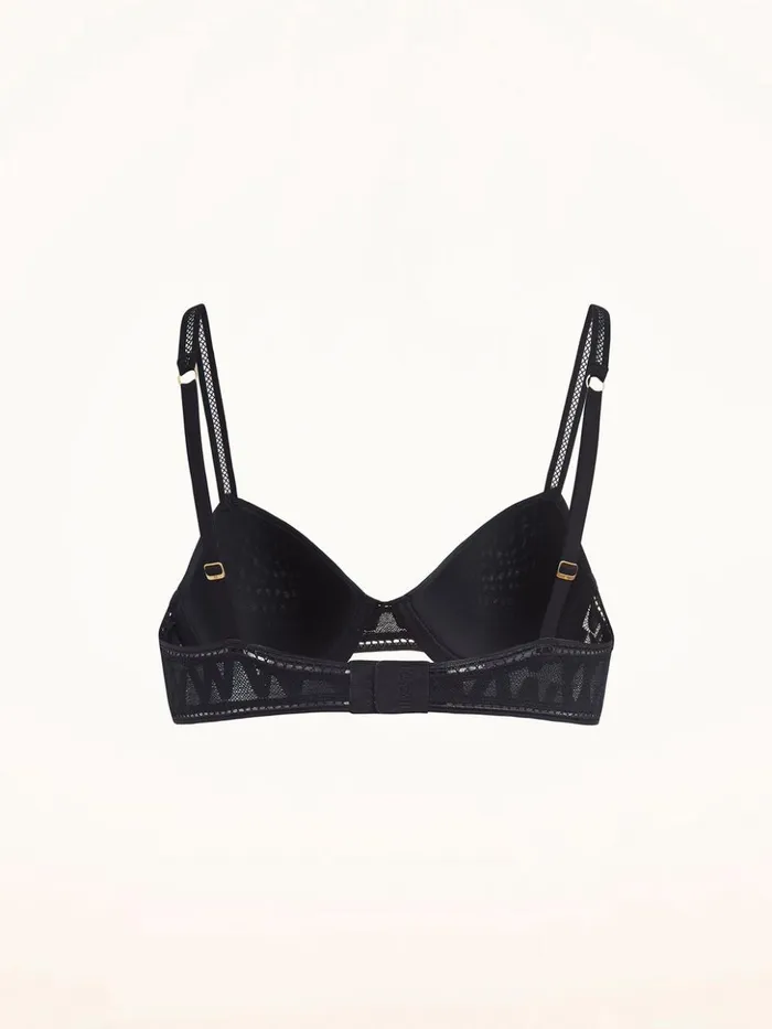 Wolford Net Logo Soft Cup Bra Black Women Bras