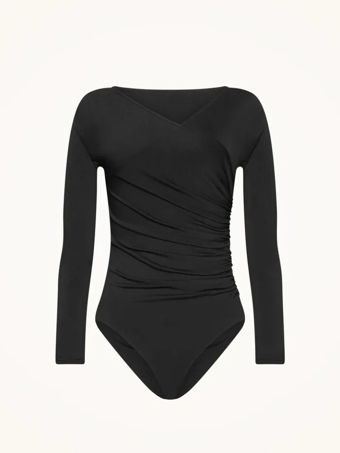 Wolford The Gathered CacheCoeur Body Black Women Longsleeve Bodies