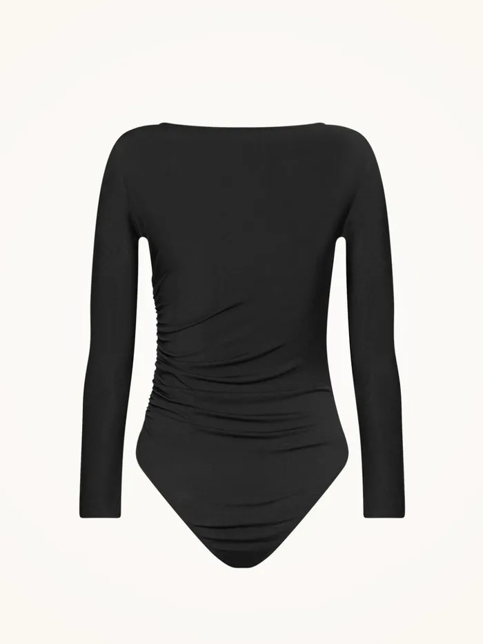 Wolford The Gathered CacheCoeur Body Black Women Longsleeve Bodies