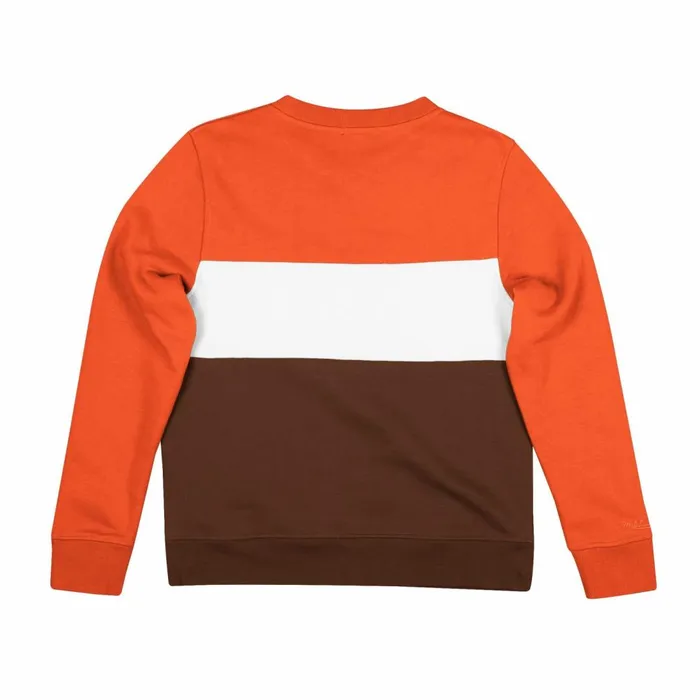 Women039s Hoodies and Sweatshirts Mitchell and Ness Women039s Color Block Crew 20 Cleveland Browns Women039s Hoodies and Sweatshirts Mitchell and Ness Women039s Color Block Crew 20 Cleveland Browns