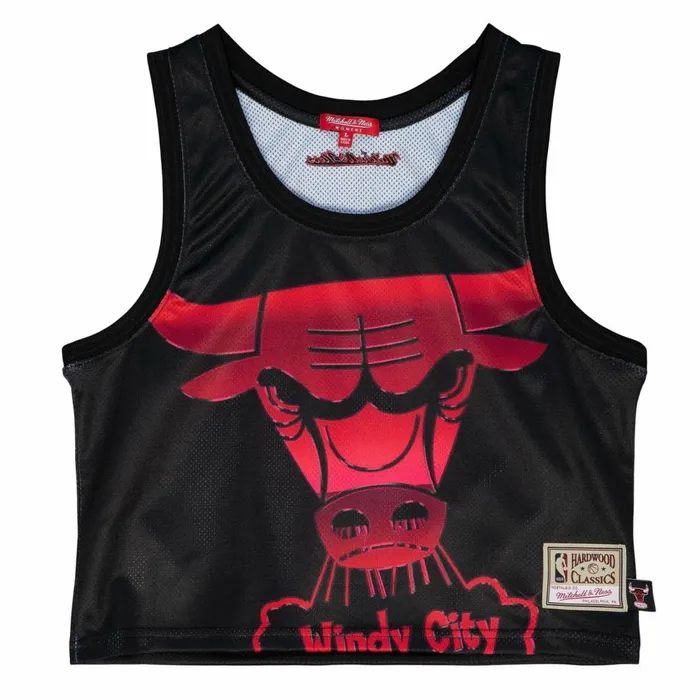 Women039s TShirts and Tops Mitchell and Ness Womens Big Face 40 Crop Tank Chicago Bulls Women039s TShirts and Tops Mitchell and Ness Womens Big Face 40 Crop Tank Chicago Bulls