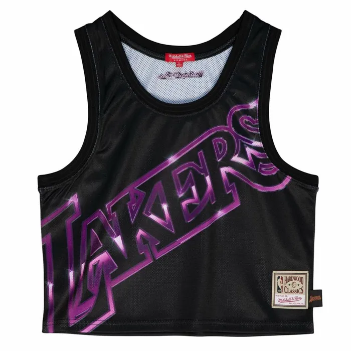 Women039s TShirts and Tops Mitchell and Ness Womens Big Face 40 Crop Tank Los Angeles Lakers Women039s TShirts and Tops Mitchell and Ness Womens Big Face 40 Crop Tank Los Angeles Lakers